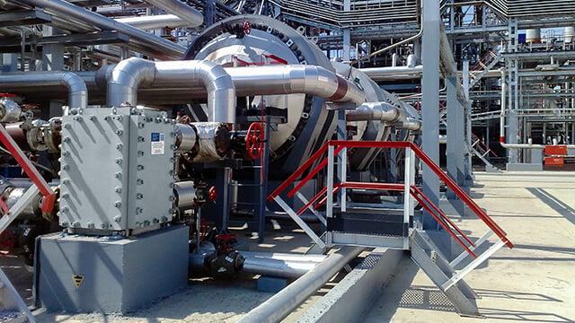Valve section on a refinery line